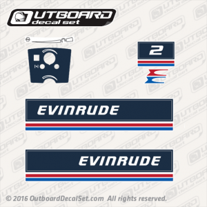 1983 Evinrude 2 hp decal set 0282027, 0281960, 0281952