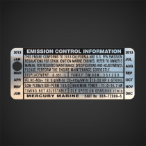 Emission Control Information Decal 3BA-72089-5