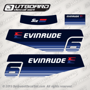 1979 Evinrude 6 hp decal set 0281289 6904E 6905E (Outboards)