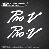 Lund Pro V Outline Decal Set 12" x 5" Inches White