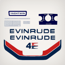 1974 Evinrude 4 hp Yachtwin decal set