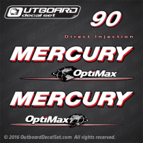 2006-2012 Mercury 90 hp Optimax ELPTO decal set 891815A07 896857004