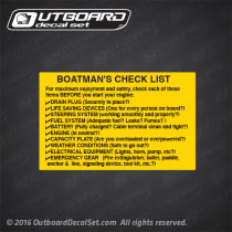 Boatman's Checklist decal Landau 4 X 2.5