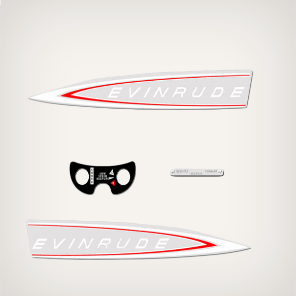 1964 Evinrude 18 hp decal set