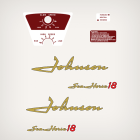 1958 Johnson 18 hp decal set