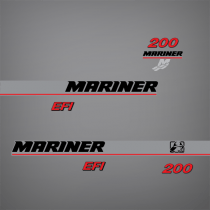 2001 2002 Mariner 200 Hp EFI Decal Set