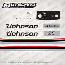 1984 Johnson 25 hp decal set 0393969, 0329208, 0329203, 0393947, 0393948