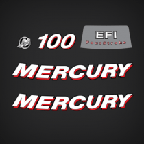 2006-2012 Mercury 100 hp Decal Set 889246A04, 8M0074090, 8M0061178, 897529T, 8592712