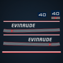 1989-1991 Evinrude 40 Hp Decal Set 