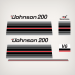 1982 Johnson 200 hp V6 decal set 0392392, 0393078