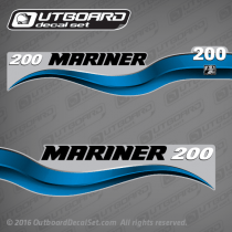 2003-2008 Mariner 200 hp Blue Custom Decal Set