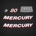 2006-2012 Mercury 80 hp Decal Set 889246A02, 8M0074090, 8M0061176, 897924A01, 8592712