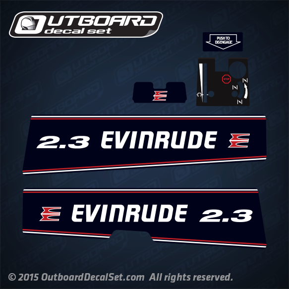 1993 1994 Evinrude 2.3 hp decal set 0114880