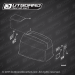 1991-1993 Evinrude tracker 60 hp decal set Pro Series Blue top cowl cover 
