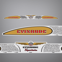 1940 Evinrude Sportwin 5.4 hp decal set