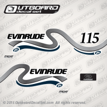 1999 2000 2001 Evinrude 115 hp ficht fuel injection 0285264 decal set 