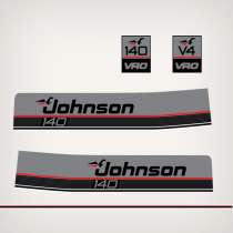 0397757 Johnson 140 hp VRO V4 decal set for 1987 and 1988 outboard motors.