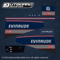 1989 1990 Evinrude 6 hp decal set (Outboards)