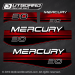 1994 1995 1996 1997 1998 MERCURY 30 HP (BLACK 30) (DESIGN III) Oil Window DECAL SET 