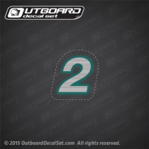 2014 Tohatsu 2 hp Outboard decal  2 x 4.5" Inches