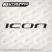 2002 2003 2004 2005 2006 2007 2008 2009 Evinrude ICON decal - Black
