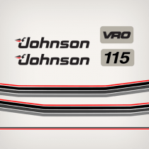 1985 Johnson 115 hp VRO V4 decal set 0393907, 0331990, 0329933, 0396879