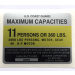 4X3-D US MARINE CORPORATION - 2503FM - Boat Capacity Decal (SILVER)