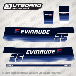 1979 Evinrude 25 hp decal set 0281293, 0281294 
