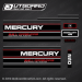 1994 1995 MERCURY 250 hp XRi 2.5 L OFFSHORE EFI decal set (Outboards)