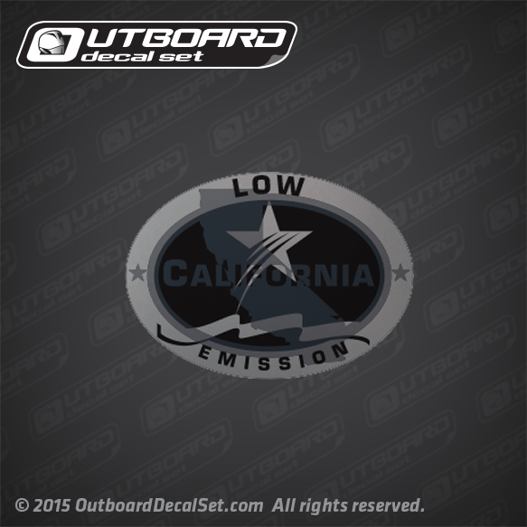 Evinrude California 1 star Low Emission decal