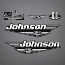 2000 Johnson 6.0 hp decal set 0346559, 0346660, 0346661, 0334435, 0335299, 0333978