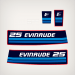 1982 Evinrude 25 Hp Decal Set 0281862 Decal Set 0281862