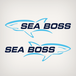 2004-2008 Sea Boss Hull Decal set MAVY BLUE/LIGHT BLUE