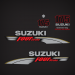 2006-2011 Suzuki 175 Hp Four stroke EFI Decal Set 61443-96J01, 61453-96J01, 61422-96J31, 61435-96J11, 61446-93J13