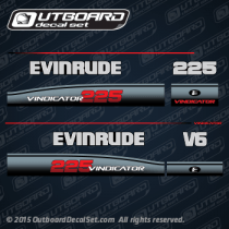 1995 1996 1997 Evinrude 225 hp Vindicator V6 decal set (Outboards)