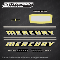 1965 Mercury 1000 - 100 hp decal set