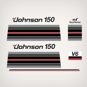 1982 Johnson 150 hp V6 decal set 0392390, 0393078