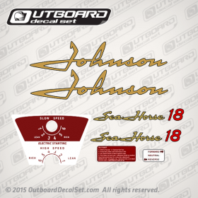 1958 Johnson 18 hp Electric decal set *