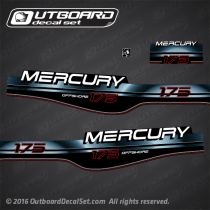 1994-1998 Mercury 175 hp Offshore decal set 809688A96 827328A7, 827328A8