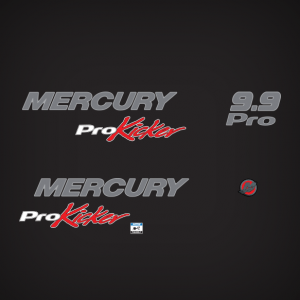 2005-2016 Mercury 9.9 Hp Pro kicker Decal Set