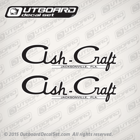 Ash Craft Jacksonvile, Fla. Decal Set
