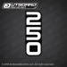1994-1997 Mercury Racing 250 Vertical Rear Decal Only