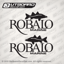 Robalo Marine Decal Set Black 19" X 10" Inches