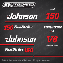 1991 Johnson 150 hp Fast Strike GL decal set 0435245, 0435246, 0435247
