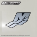 1999-2006 Mercury M logo Decal Black-Silver
