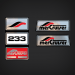 1978-1982 Mercury MerCruiser 233 hp Pre Alpha Decal Set 76753
