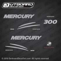 2006-2011 Mercury Verado 300 hp Four Stroke AMS decal set 8M0070755 8M0034103 8M0063711