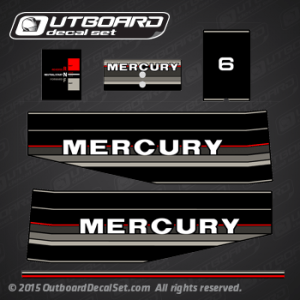 1987 MERCURY 6 hp Outboard decal set (Outboards)