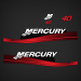 1998-2006 MERCURY 40 hp MANUAL decal set 824093A00