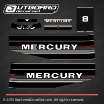 1986 MERCURY 8 hp Outboard decal set 12836A89